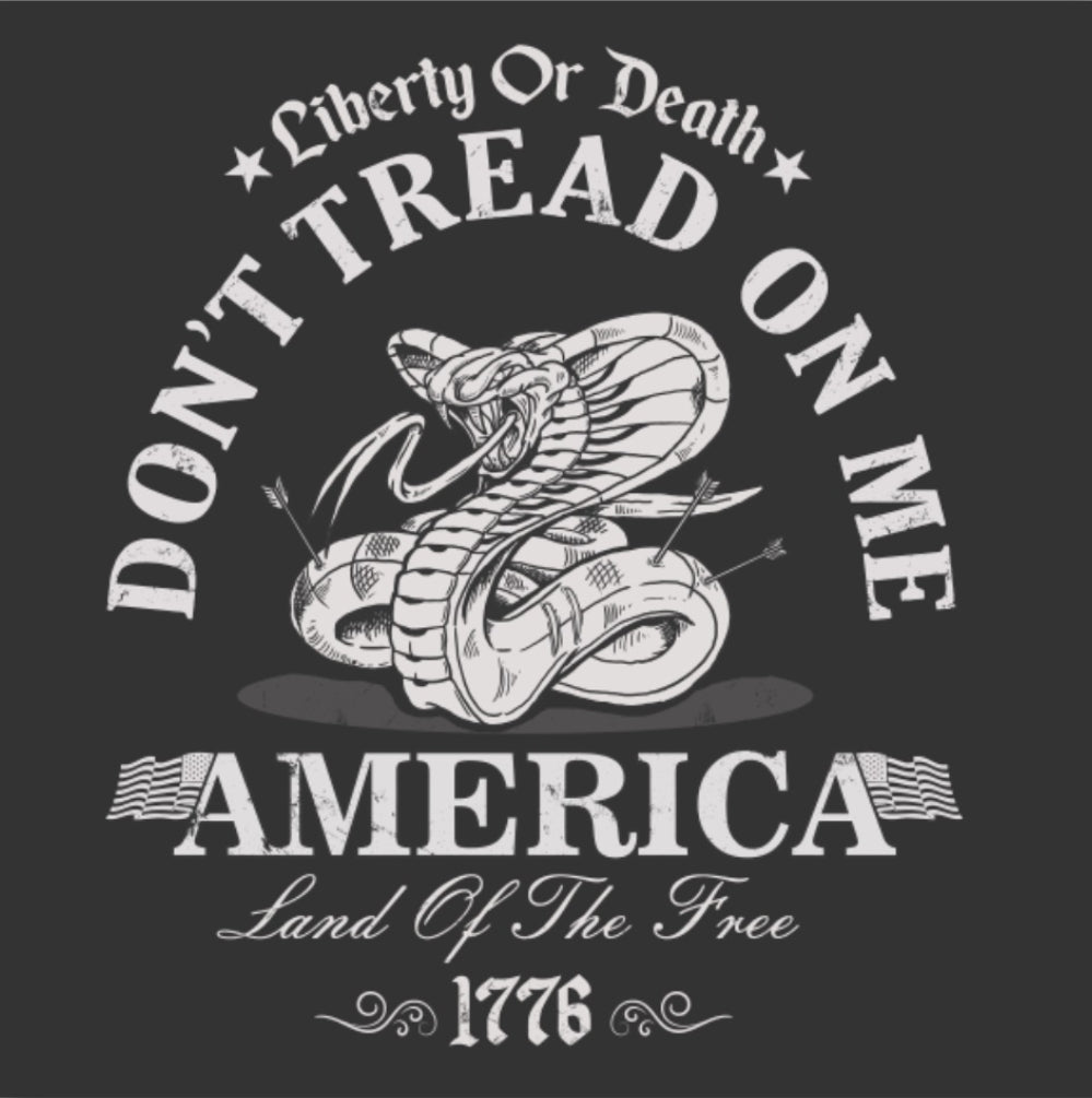 Liberty Or Death Don’t Tread On Me,1776. On a 3” Square Metal Refrigerator Magnet.A Funny Magnet For Him or Her.