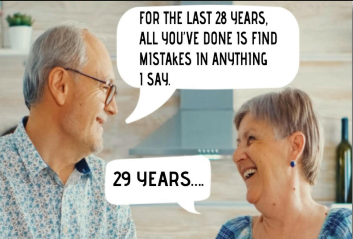 For The Last 28 Years All You’ve Done Is Find Mistakes In Anything I Say. All On a 2”x3” Metal Refrigerator Magnet.A Funny Magnet For Him or Her.