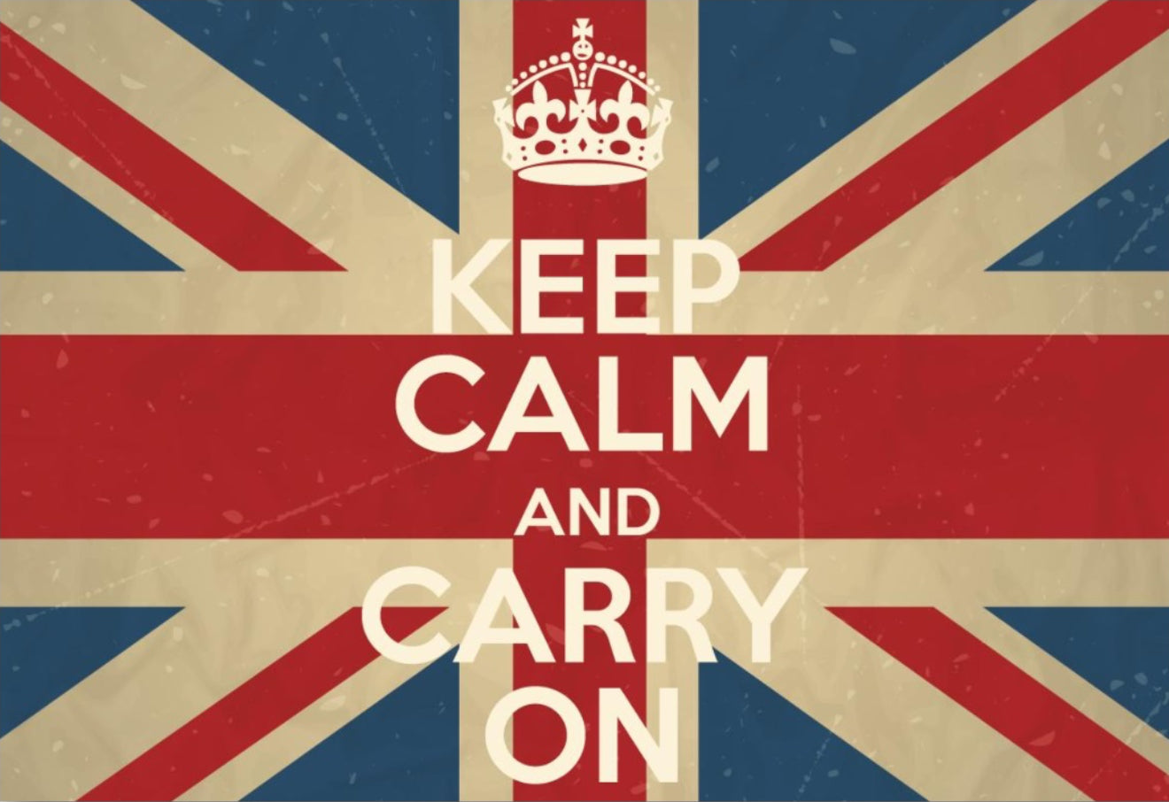 Keep Calm And Carry On.All On a 2”x3” Metal Refrigerator Magnet.