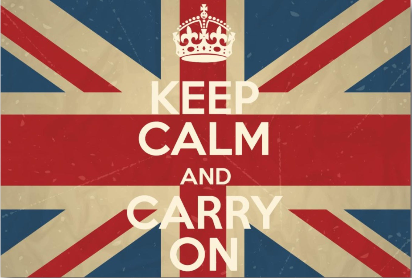 Keep Calm And Carry On.All On a 2”x3” Metal Refrigerator Magnet.