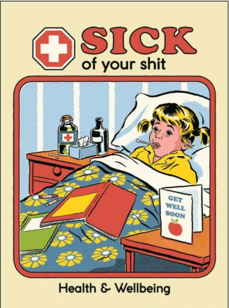 Sick Of Your Shit. On a 2.5”x 3.5” Metal Refrigerator Magnet.A Funny Magnet For Him or Her..