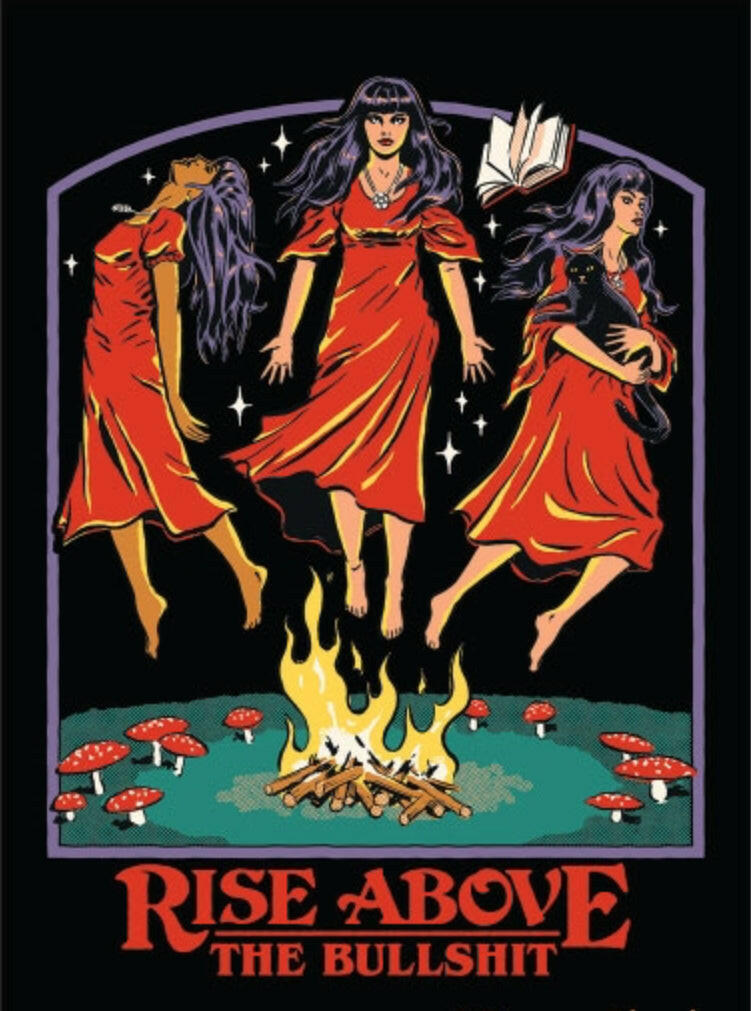Rise Above The Bull Shit. On a 2.5”x 3.5” Metal Refrigerator Magnet.A Funny Magnet For Him or Her..