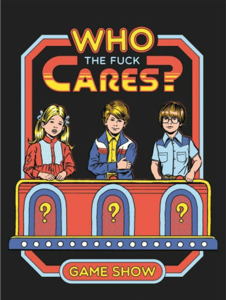 Who The Fu** Cares Game Show. On a 2.5”x 3.5” Metal Refrigerator Magnet.A Funny Magnet For Him or Her..