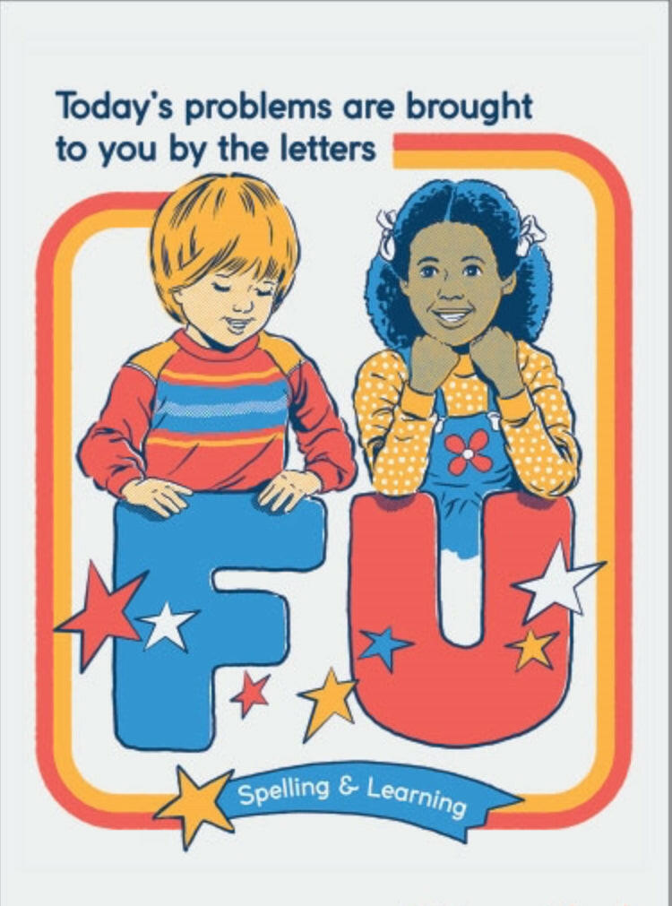 Today’s Problems Are Brought To You By The Letters FU. On a 2.5”x 3.5” Metal Refrigerator Magnet.A Funny Magnet For Him or Her..