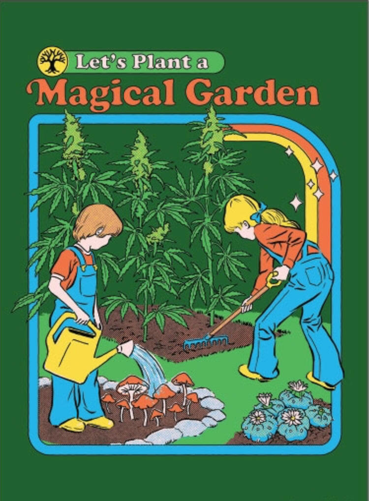 Let’s Plant A Magical Garden. On a 2.5”x 3.5” Metal Refrigerator Magnet.A Funny Magnet For Him or Her..