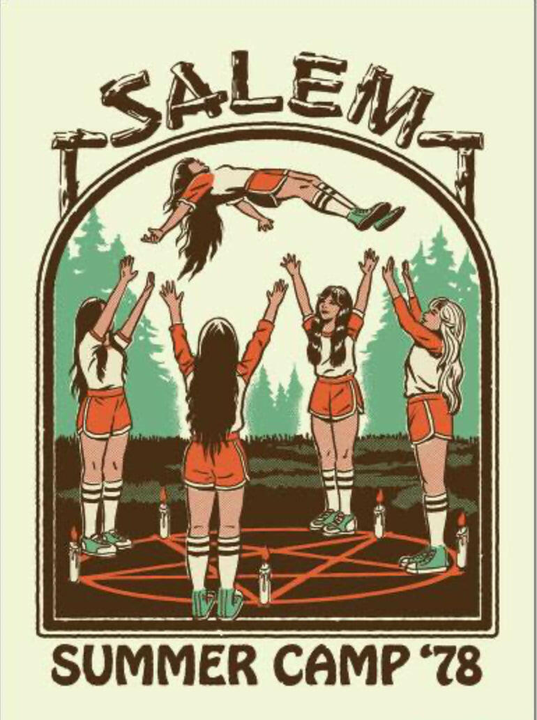 Salem Summer Camp 1978. On a 2.5”x 3.5” Metal Refrigerator Magnet.A Funny Magnet For Him or Her..