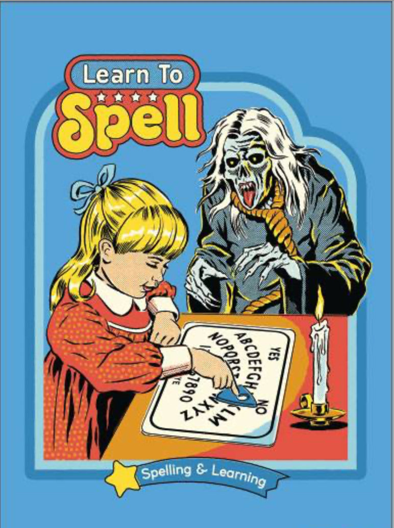Learn To Spell. On a 2.5”x 3.5” Metal Refrigerator Magnet.A Funny Magnet For Him or Her.