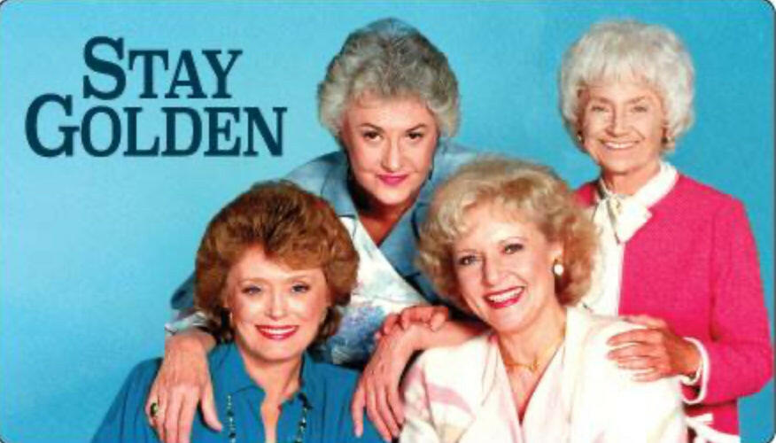 Stay Golden All On A 2”x3” Metal Refrigerator Magnet. Quality Glossy Finish With Strong Holding Power. A Great Gift For Him or Her. Makes For A Nice Addition To Your Fridge or Any Metal Surface..