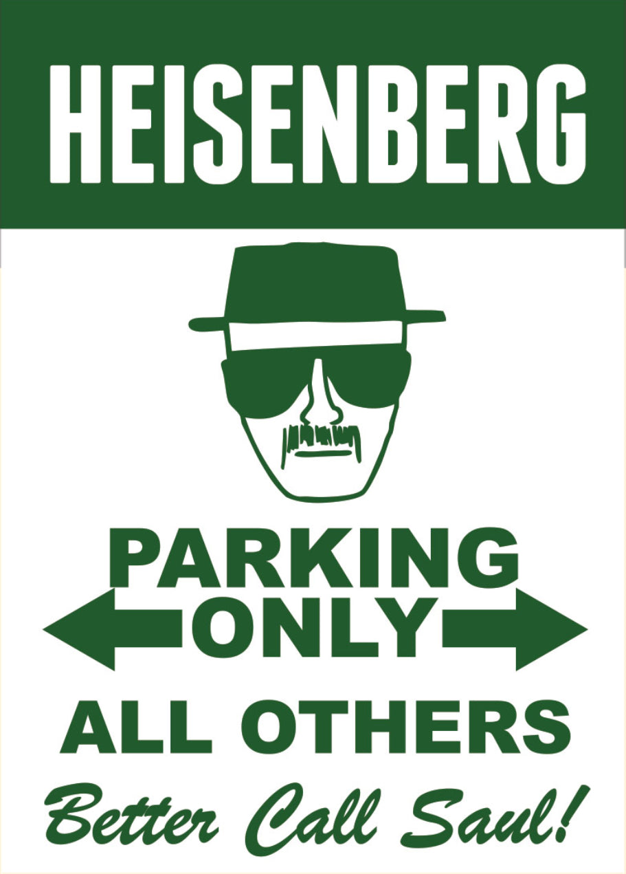 Heisenberg Parking Only. All On a 2.5”x 3.5” Metal Refrigerator Magnet.A Magnet For Him or Her.