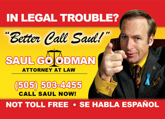 In Legal Trouble,Better Call Saul.All On a 2.5”x 3.5” Metal Refrigerator Magnet.A Magnet For Him or Her..