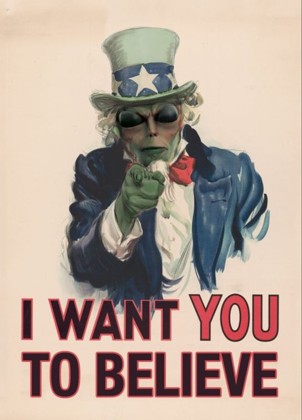 I Want You To Believe,Aliens. All On a 2.5”x 3.5” Metal Refrigerator Magnet.A Funny Magnet For Him or Her. Quality Metal Magnet With Glossy Finish And Strong Holding Power.