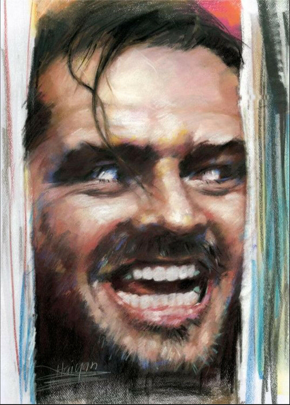 The Shining, Here’s Johnny .All On a 2.5”x 3.5” Metal Refrigerator Magnet.A Funny Magnet For Him or Her. Quality Metal Magnet With Glossy Finish And Strong Holding Power.