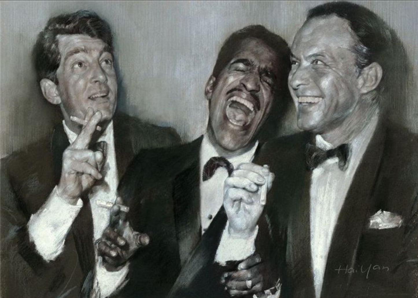 The Rat Pack,Sammy,Dean And Frank .All On a 2.5”x 3.5” Metal Refrigerator Magnet.A Funny Magnet For Him or Her.