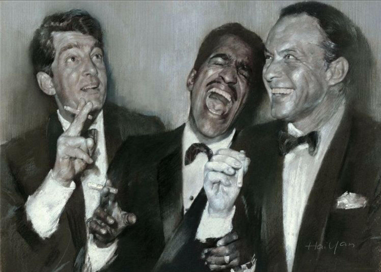The Rat Pack,Sammy,Dean And Frank .All On a 2.5”x 3.5” Metal Refrigerator Magnet.A Funny Magnet For Him or Her..