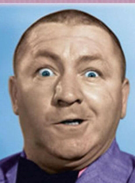 Curly Of The Three Stooges All On a 2.5”x 3.5” Metal Refrigerator Magnet.A Funny Magnet For Him or Her. Quality Metal Magnet With Glossy Finish And Strong Holding Power..