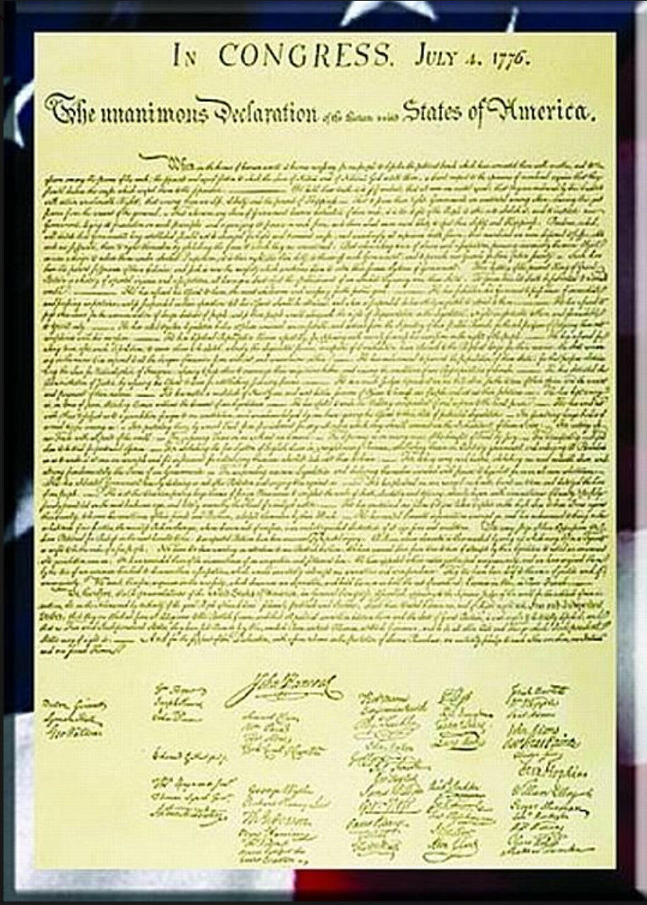 The Declaration Of Independence. All On a 2.5”x 3.5” Metal Refrigerator Magnet.A Funny Magnet For Him or Her. Quality Metal Magnet With Glossy Finish And Strong Holding Power..