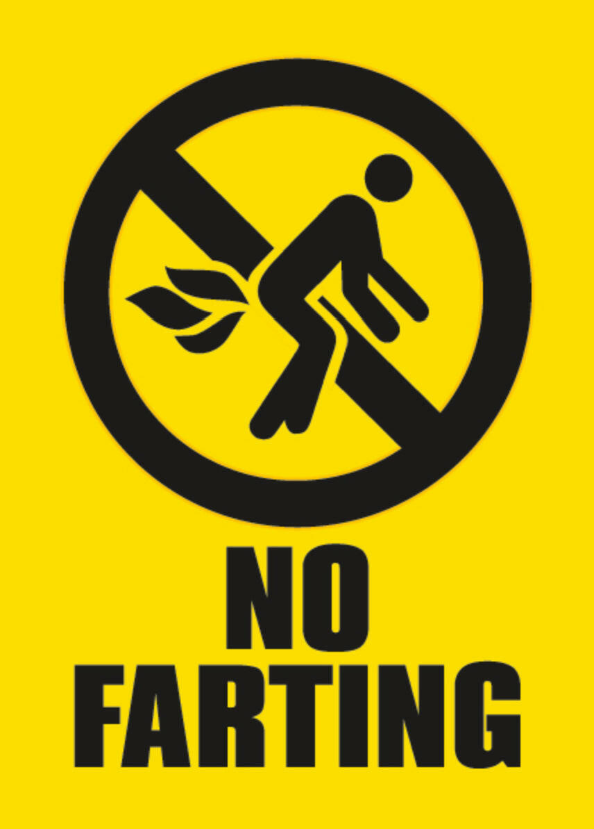 No Farting Warning Sign. All On a 2.5”x 3.5” Metal Refrigerator Magnet.A Funny Magnet For Him or Her. Quality Metal Magnet With Glossy Finish And Strong Holding Power..