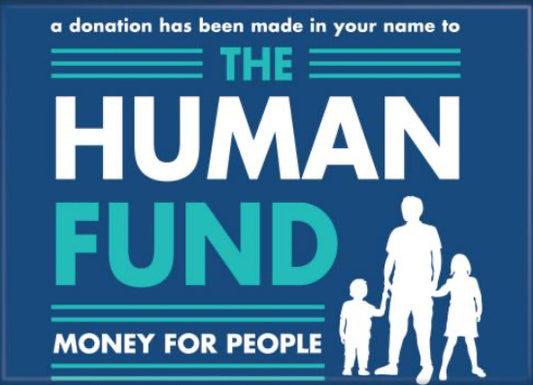The Human Fund,Money For People.As Seen On Seinfeld.On A 2.5” x 3.5” Metal Refrigerator Magnet.A Magnet For Him or Her..