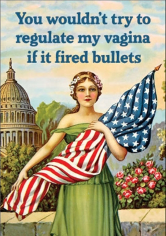 You Wouldn’t Try To Regulate My Vagina If It Fired Bullets. All On a 2”x3” Metal Refrigerator Magnet.