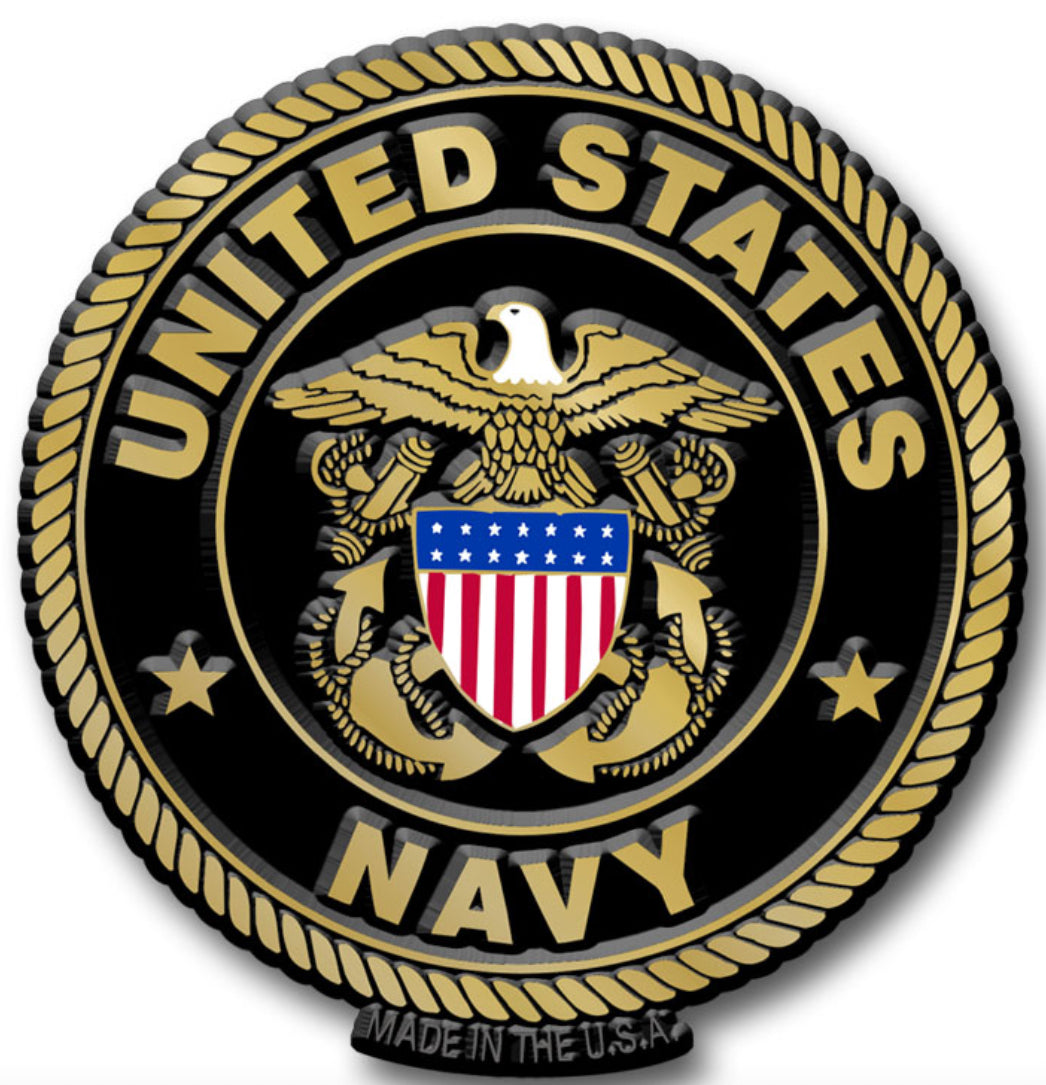 U.S Navy Rubber Magnet.It measures approximately 5 square inches with a thickness of 0.1”. A Great Gift for Any Veteran or Military Family Member.