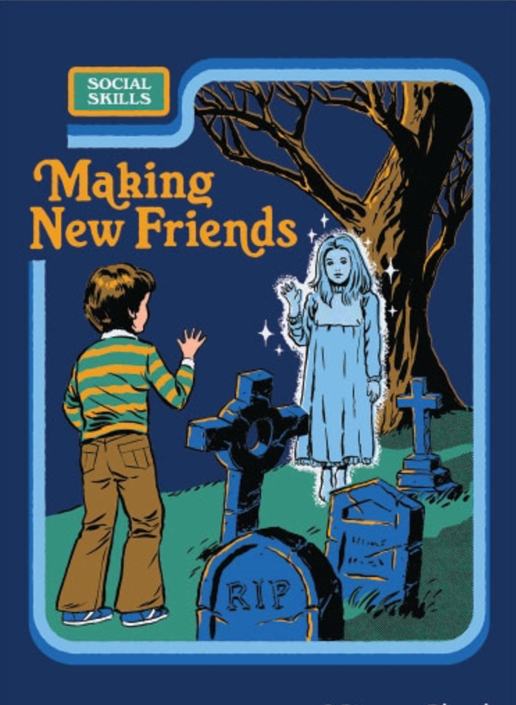 Making New Friends. All On a 2.5”x 3.5” Funny Refrigerator Magnet.