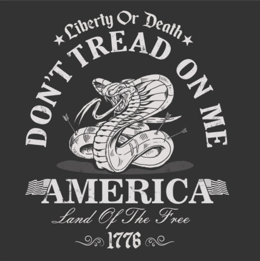Liberty Or Death Don’t Tread On Me,1776. On a 3” Square Metal Refrigerator Magnet.A Funny Magnet For Him or Her.