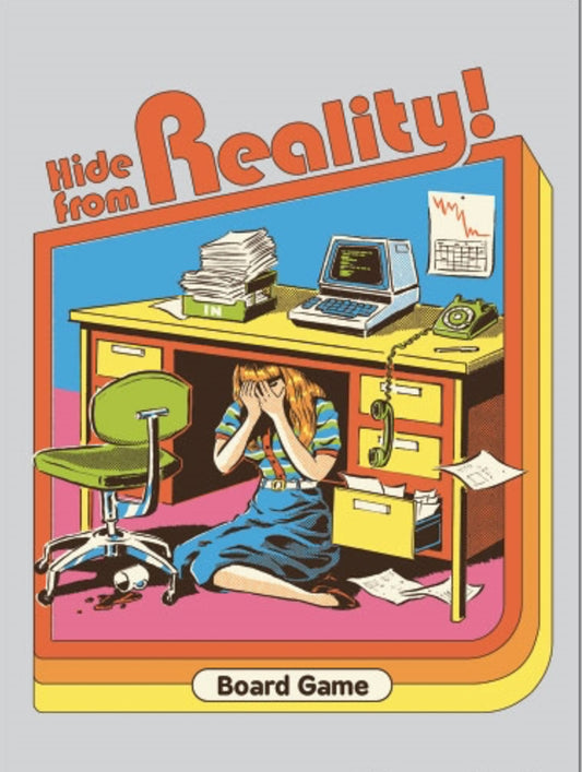 Hide From Reality. All On a 2.5”x 3.5” Metal Refrigerator Magnet.A Funny Magnet For Him or Her.