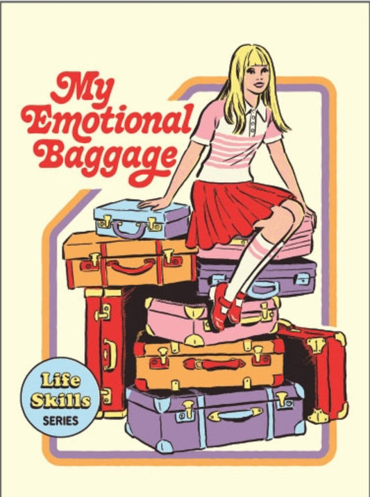 My Emotional Baggage. On a 2.5”x 3.5” Metal Refrigerator Magnet.A Funny Magnet For Him or Her.