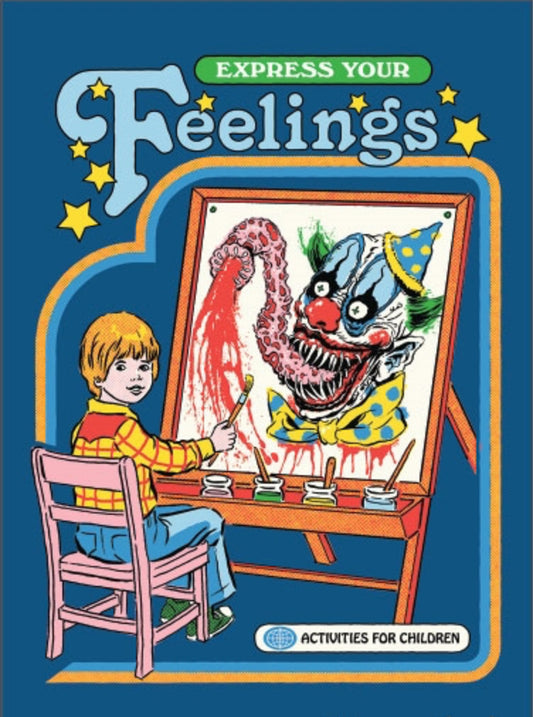 Express Your Feelings,Activities For Children. On a 2.5”x 3.5” Metal Refrigerator Magnet.A Funny Magnet For Him or Her.