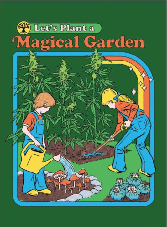 Let’s Plant A Magical Garden. On a 2.5”x 3.5” Metal Refrigerator Magnet.A Funny Magnet For Him or Her.