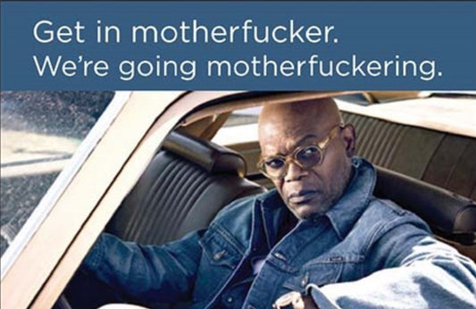 Get In Motherfucker. We’re Going Motherfuckering. All On A 2”x3” Metal Refrigerator Magnet. Quality Glossy Finish With Strong Holding Power.