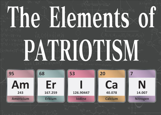 The Elements Of Patriotism. All On a 2.5”x 3.5” Metal Refrigerator Magnet.A Magnet For Him or Her.