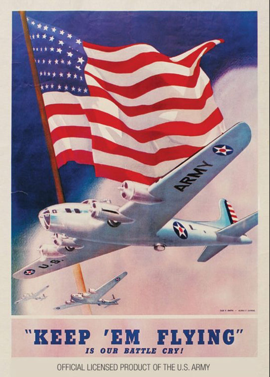 Keep ‘Em Flying U.S Army Recruiting Poster. All On a 2.5”x 3.5” Metal Refrigerator Magnet.A Magnet For Him or Her.
