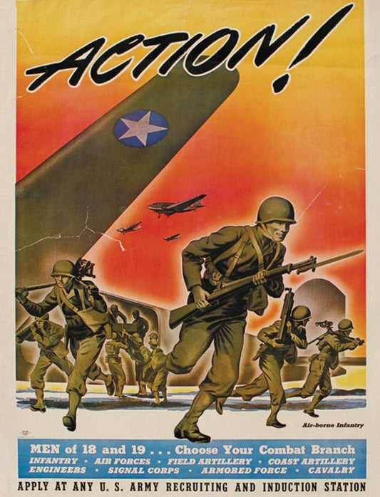 Action U.S Army Recruiting Poster. All On a 2.5”x 3.5” Metal Refrigerator Magnet.A Magnet For Him or Her.