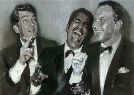 The Rat Pack,Sammy,Dean And Frank .All On a 2.5”x 3.5” Metal Refrigerator Magnet.A Funny Magnet For Him or Her.