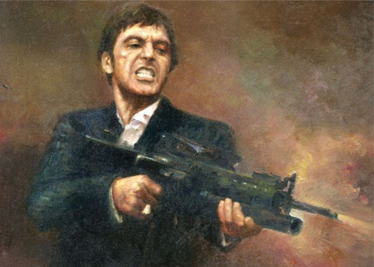 Say Hello To My Little Friend,Scarface .All On a 2.5”x 3.5” Metal Refrigerator Magnet.A Funny Magnet For Him or Her. Quality Metal Magnet With Glossy Finish And Strong Holding Power.