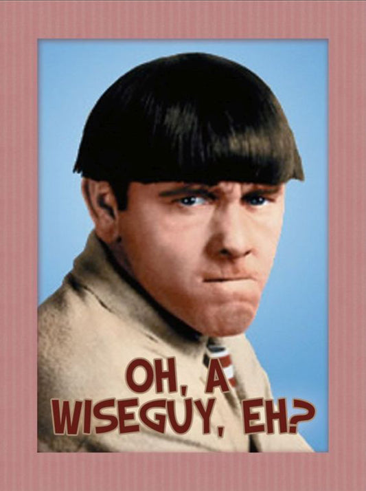Moe Of The Three Stooges All On a 2.5”x 3.5” Metal Refrigerator Magnet.A Funny Magnet For Him or Her. Quality Metal Magnet With Glossy Finish And Strong Holding Power.