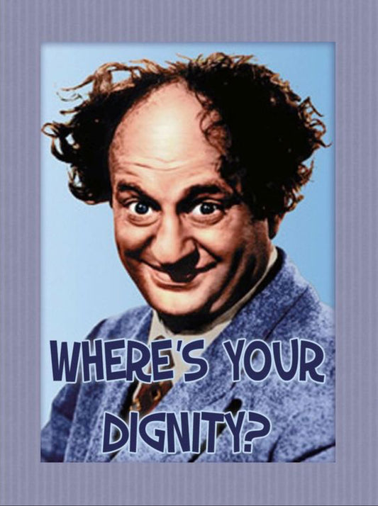 Larry Of The Three Stooges All On a 2.5”x 3.5” Metal Refrigerator Magnet.A Funny Magnet For Him or Her. Quality Metal Magnet With Glossy Finish And Strong Holding Power.