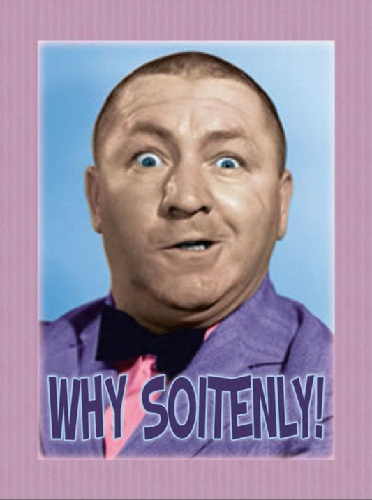 Curly Of The Three Stooges All On a 2.5”x 3.5” Metal Refrigerator Magnet.A Funny Magnet For Him or Her. Quality Metal Magnet With Glossy Finish And Strong Holding Power.