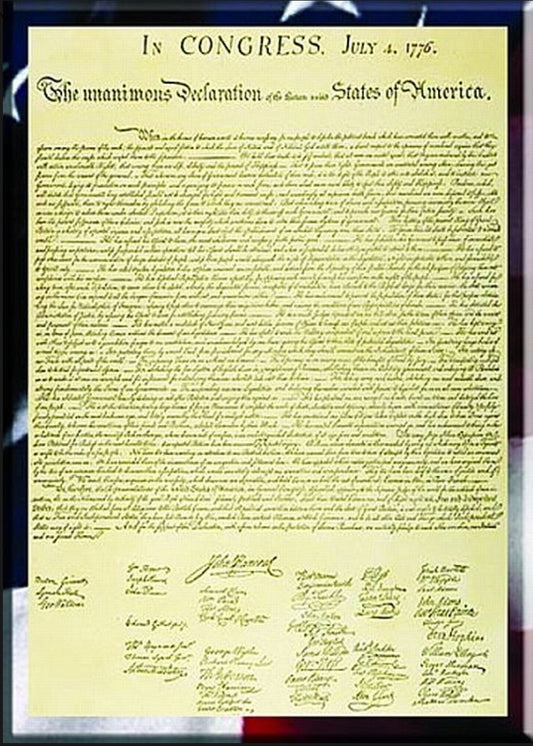 The Declaration Of Independence. All On a 2.5”x 3.5” Metal Refrigerator Magnet.A Funny Magnet For Him or Her. Quality Metal Magnet With Glossy Finish And Strong Holding Power.