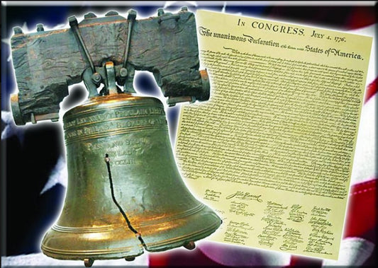 The Liberty Bell And The Declaration Of Independence. All On a 2.5”x 3.5” Metal Refrigerator Magnet.A Funny Magnet For Him or Her. Quality Metal Magnet With Glossy Finish And Strong Holding Power.