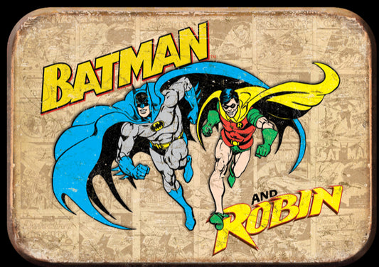 BatMan And Robin. On A 2.5” x 3.5” Metal Refrigerator Magnet.A Magnet For Him or Her.