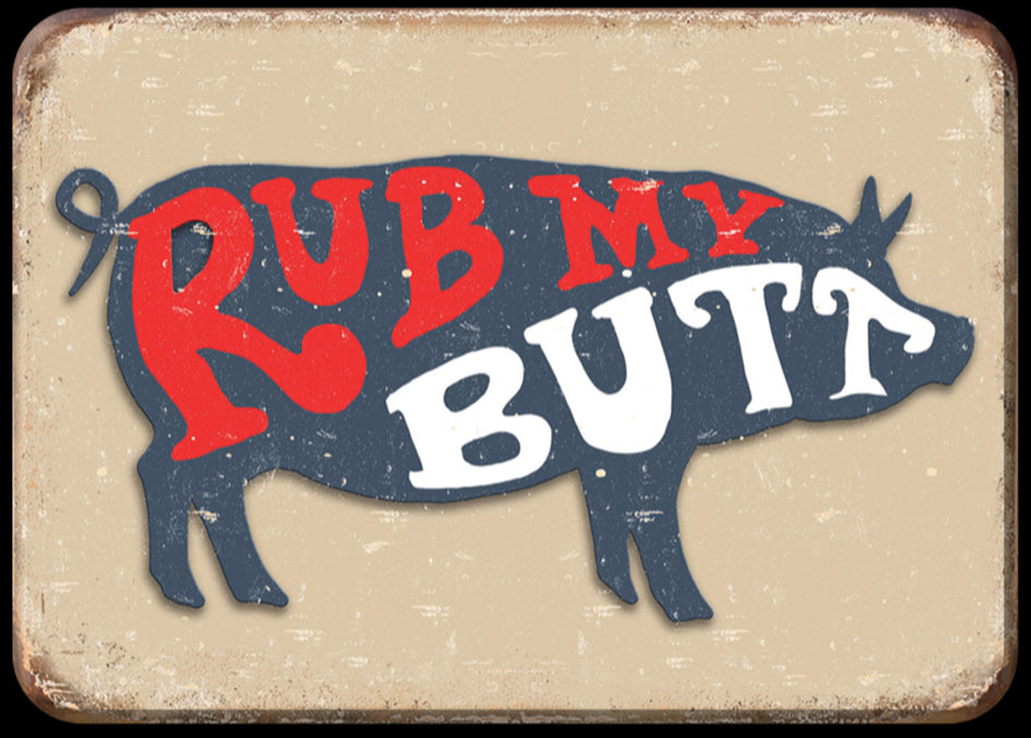 Rub My Butt. On A 2”x3” Metal Refrigerator Magnet.A Magnet For Him or Her.