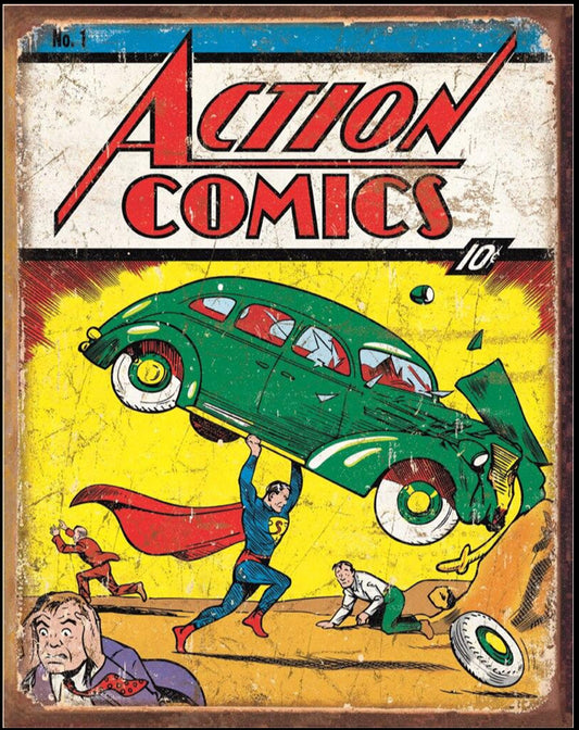 Superman Actions Comics Cover. On A 2”x3” Metal Refrigerator Magnet.A Magnet For Him or Her.