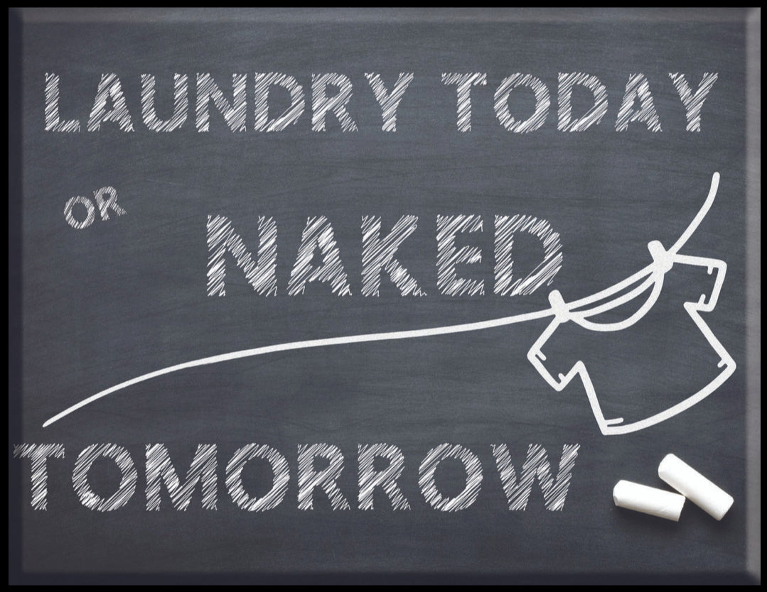 Laundry Today Or Naked Tomorrow. On A 2”x3” Metal Refrigerator Magnet.A Magnet For Him or Her.