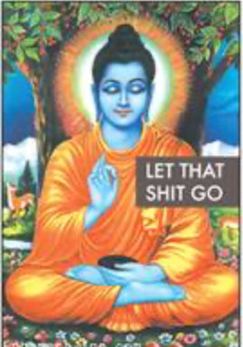 Let That Shit Go. All On a 2”x3” Metal Refrigerator Magnet. Quality Glossy Finish With Strong Holding Power.