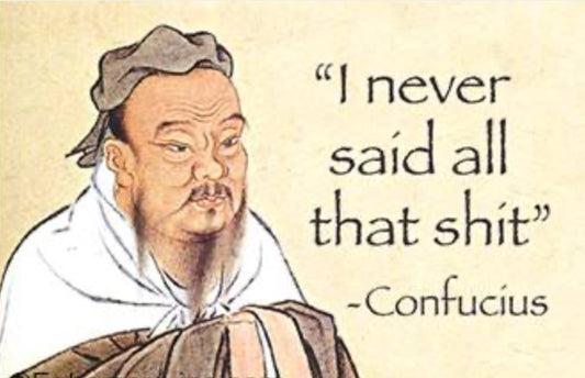 I Never Said All That Shit,By Confucius. All On a 2”x3” Metal Refrigerator Magnet. Quality Glossy Finish With Strong Holding Power.