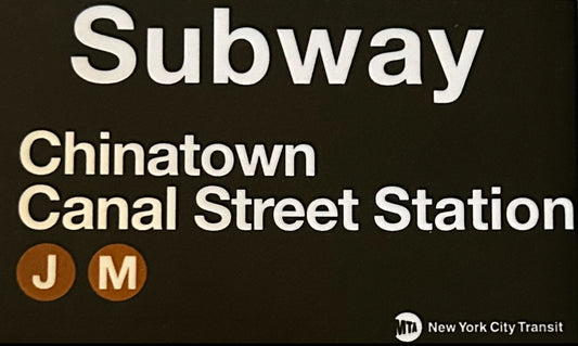 Chinatown Canal Street Station Subway Sign On a 2”x3” Metal Refrigerator Magnet. Quality Glossy Finish With Strong Holding Power.
