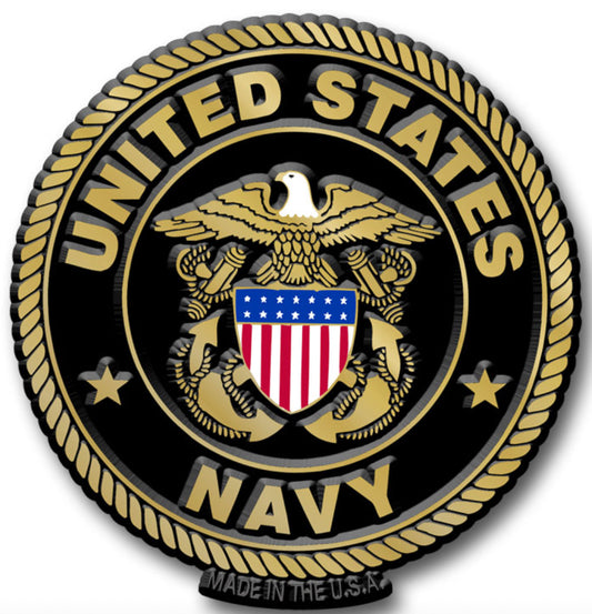 U.S Navy Rubber Magnet.It measures approximately 5 square inches with a thickness of 0.1”. A Great Gift for Any Veteran or Military Family Member.