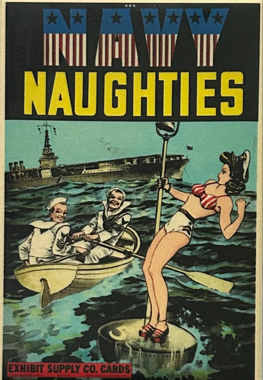 Navy Naughties Poster.On a 2”x3” Metal Refrigerator Magnet. Quality Glossy Finish With Strong Holding Power.